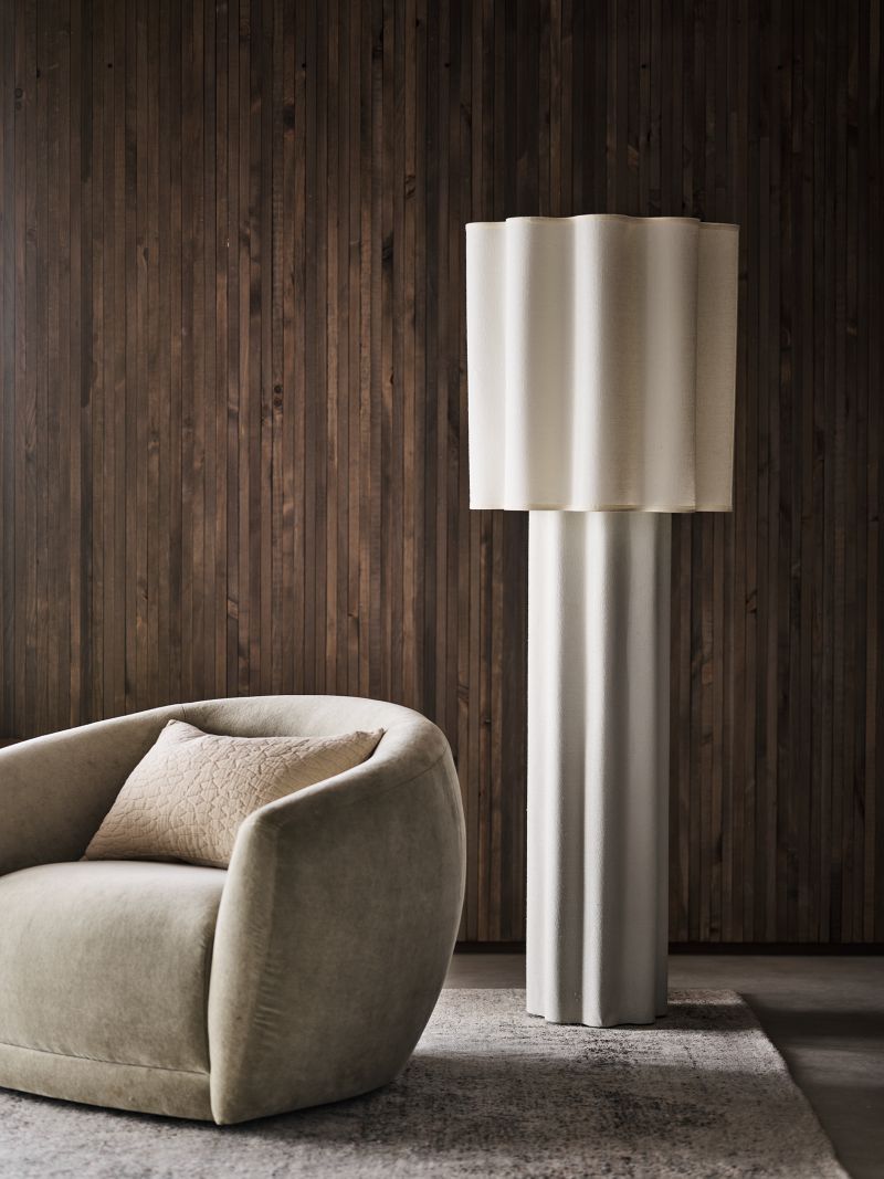 Ola Warm White Linen Floor Lamp - image 2 of 5