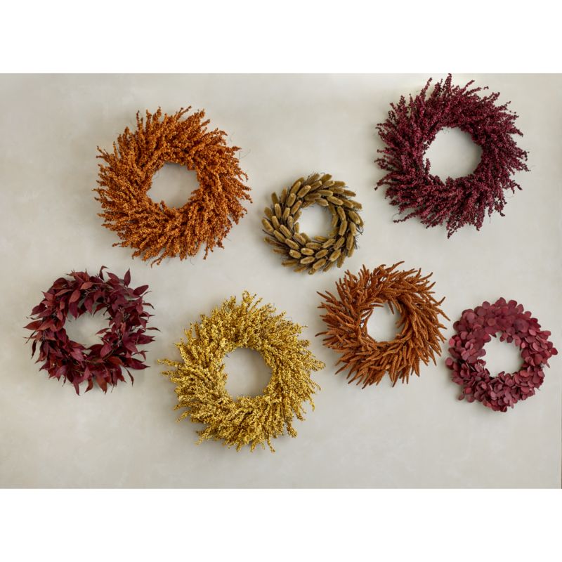 Dried Burgundy Eucalyptus Wreath 30" - image 1 of 4