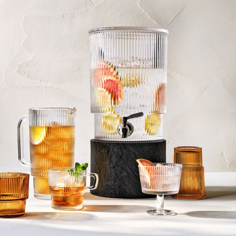 Atwell Ribbed Glass Drink Dispenser - image 1 of 3