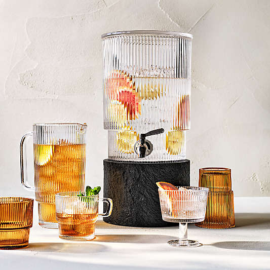 Atwell 10-oz. Stackable Ribbed Glass Mug