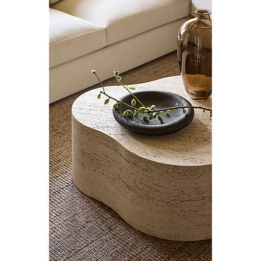 Alura Black Ceramic Decorative Centerpiece Bowl 16"