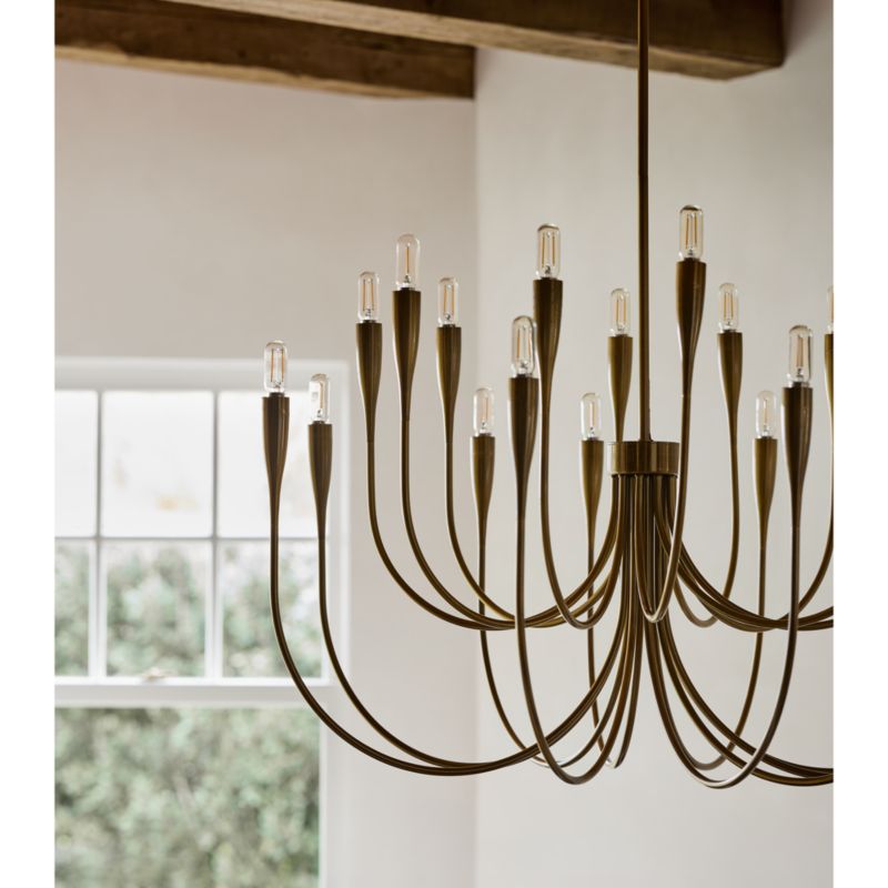 Iiona Large Brass Candelabra Chandelier Light - image 10 of 11