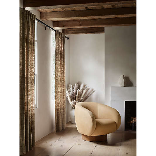 Kessler Leather Swivel Accent Chair