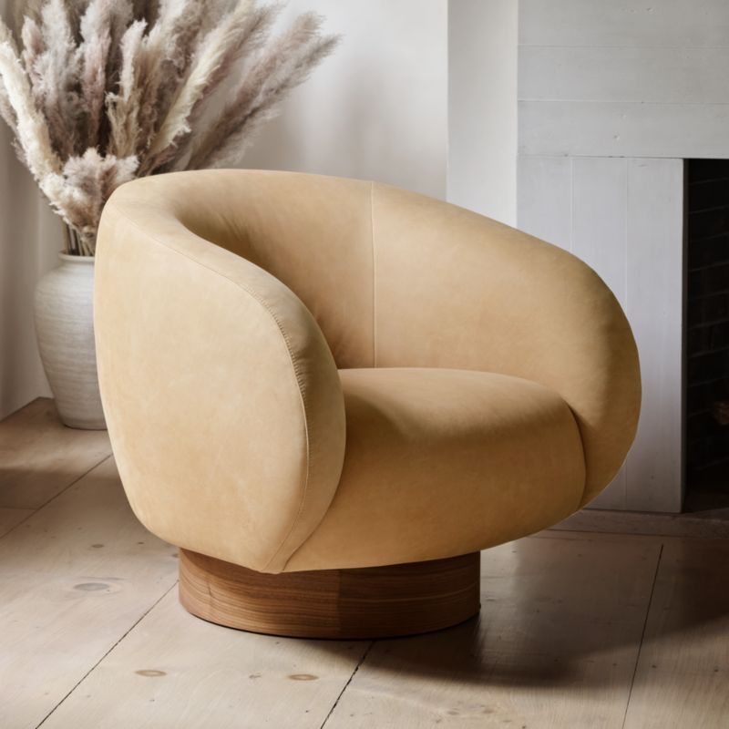 Kessler Leather Swivel Accent Chair - image 3 of 11