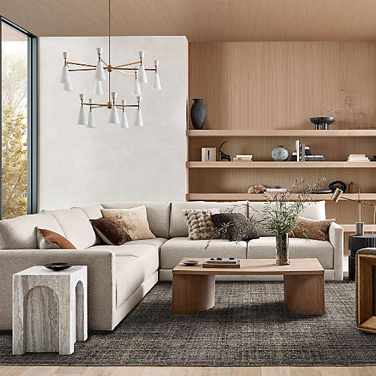 Gather Deep 3-Piece L-Shaped Sectional Sofa