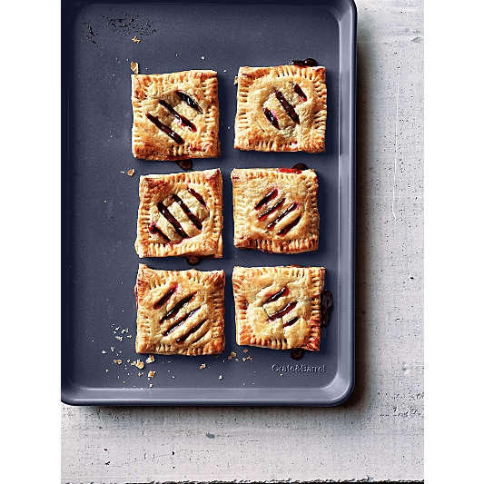 Crate & Barrel Slate Blue Silicone Nonstick Half Sheet Pan