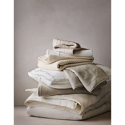 Organic Cotton Sand Beige King Coverlet