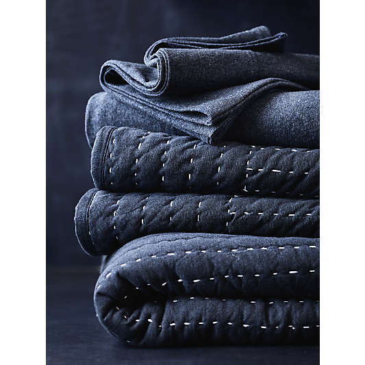 Cozysoft Organic Cotton Jersey Midnight Navy Bed Sheet Set