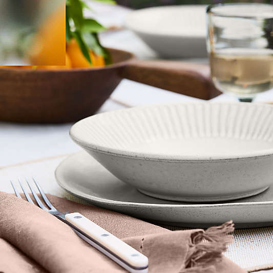 Carmel Ceramic Pasta Bowl with Ridges by Gaby Dalkin