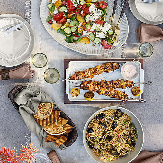 Carmel Ceramic Extra Large Serving Bowl with Ridge by Gaby Dalkin