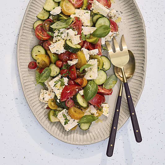 Wood & Antiqued Bronze Serving Utensils by Gaby Dalkin