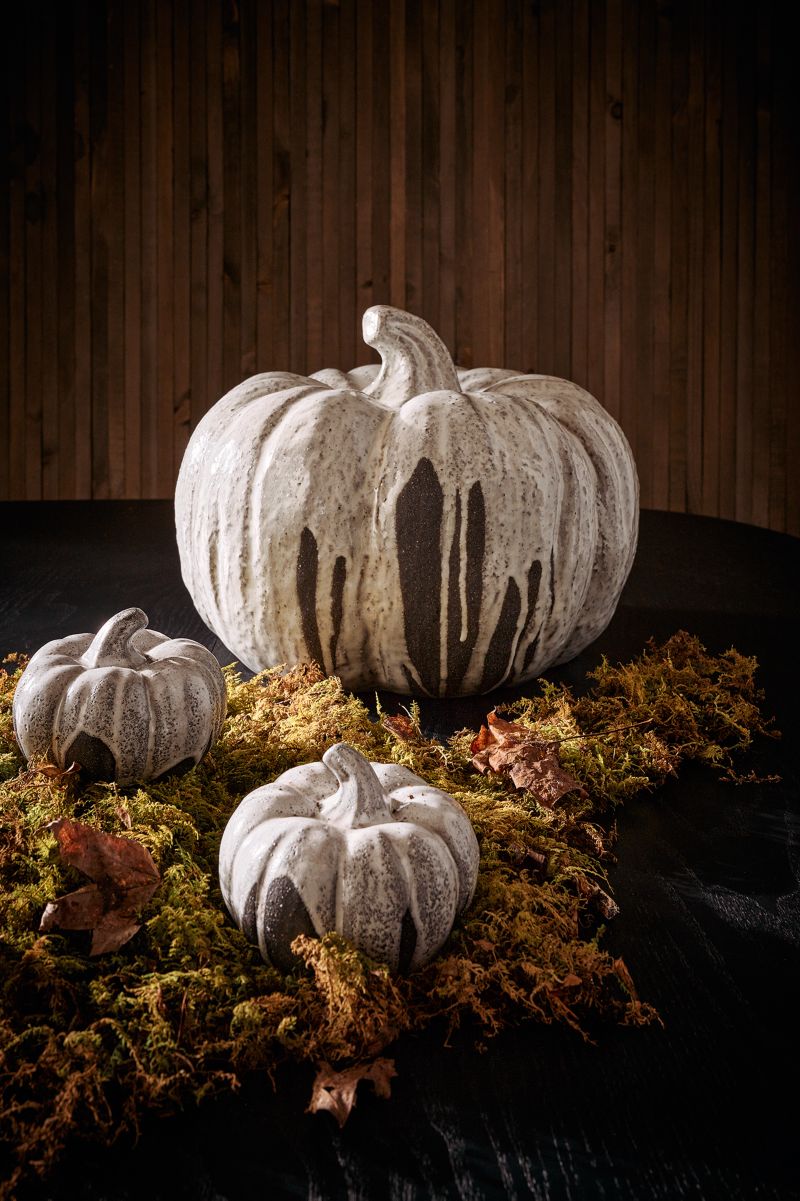 White Ceramic Drip Glazed Gourd Large - image 2 of 4