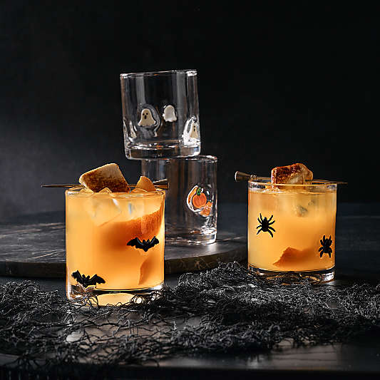 Halloween Bats Icon 14-Oz. Double Old-Fashioned Glass