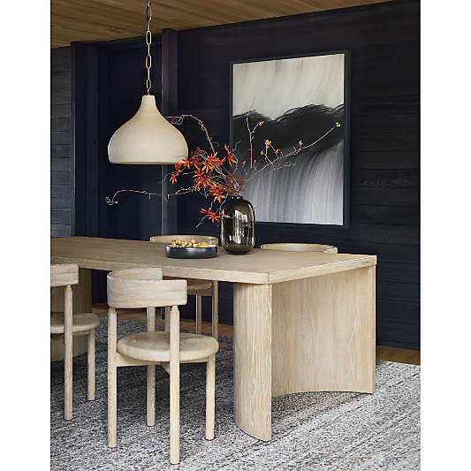 Virage 96" Curved Natural Oak Wood Dining Table