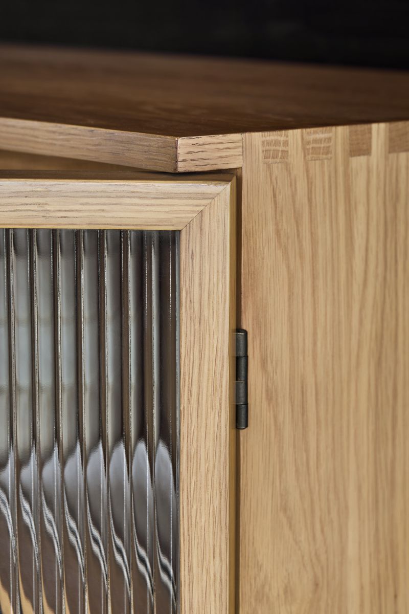 Tansu Glass and Oak Storage Cabinet - image 4 of 10