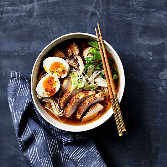 Black Striped Bamboo Chopsticks, Set of 5 Pairs