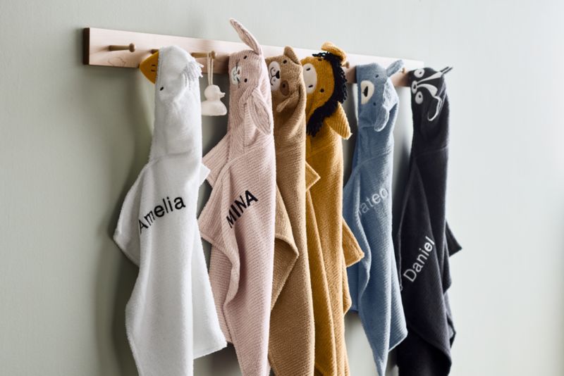 Puppy Prairie Beige Organic Cotton Hooded Baby Towel