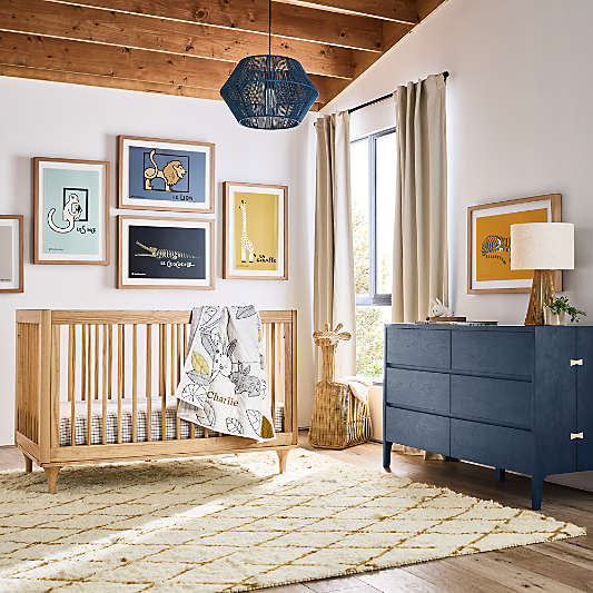 Liam Geo Navy Blue Rope 19.25" Kids Pendant Ceiling Light