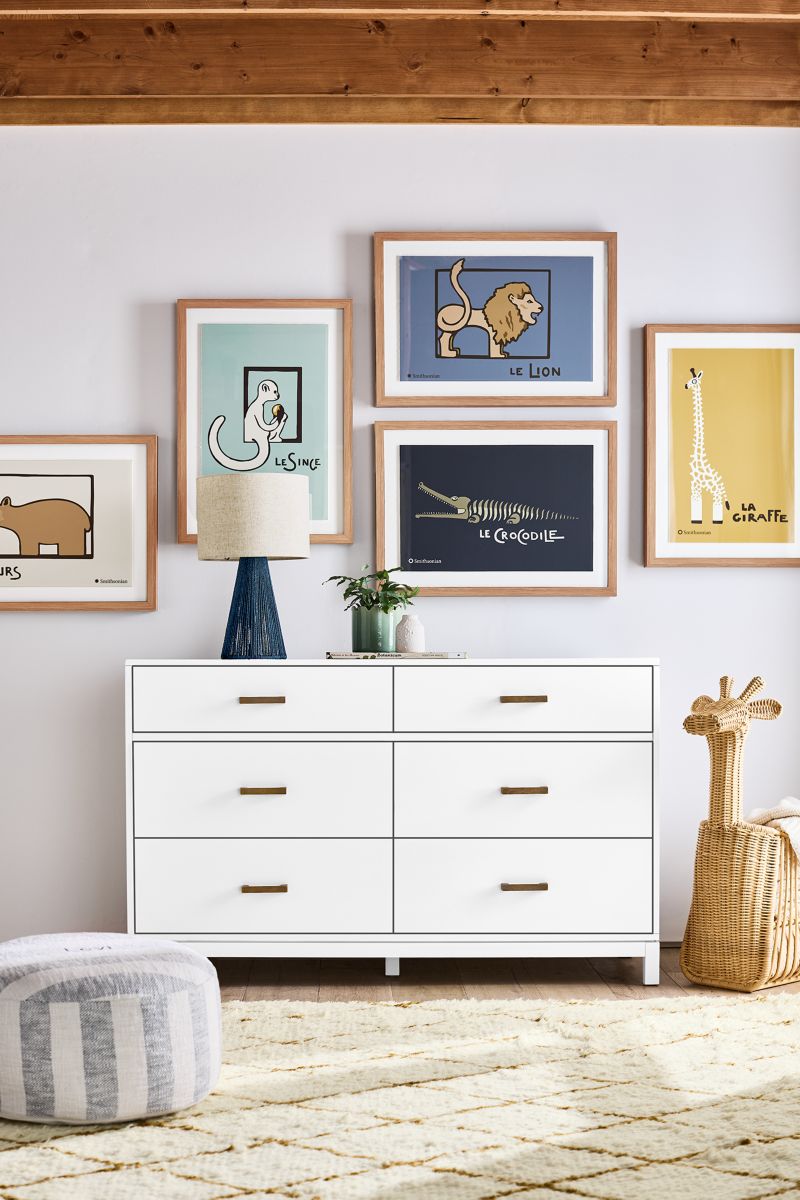 Parke White Wood 6-Drawer Kids Dresser - image 2 of 15