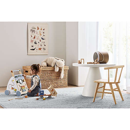 Orlian Wool Mist Blue Wool Kids 12"x18" Rug Swatch
