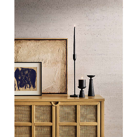 Izumo Ebonized Wood Pillar Holders