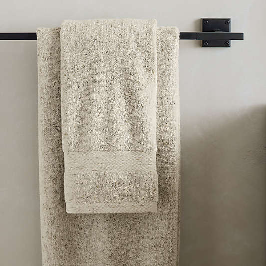 Organic Turkish Cotton Natural Beige Fleck Bath Towels