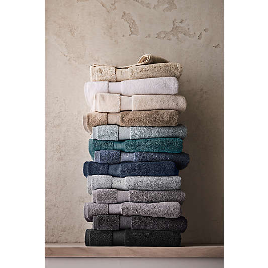 Organic Turkish Cotton Grey Towels, Set of 6