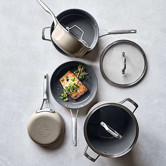 Calphalon ® Ceramic Non-Stick Taupe 8-Piece Cookware Set