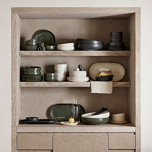 Hudson Burnt Green Stoneware Dinner Plate