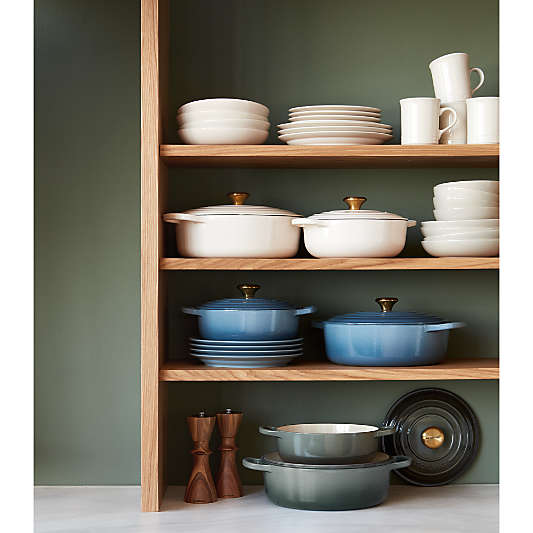 Le Creuset ® Signature 6.4L/6.75-Qt Chambray Enameled Cast Iron Round Wide Oven