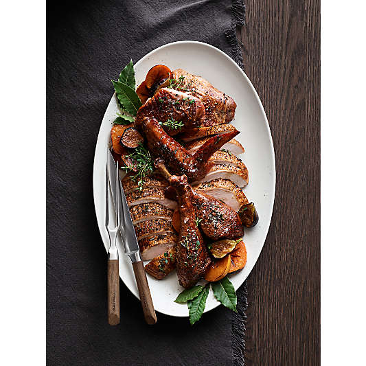 Craft Speckled White Large Oval Serving Platter