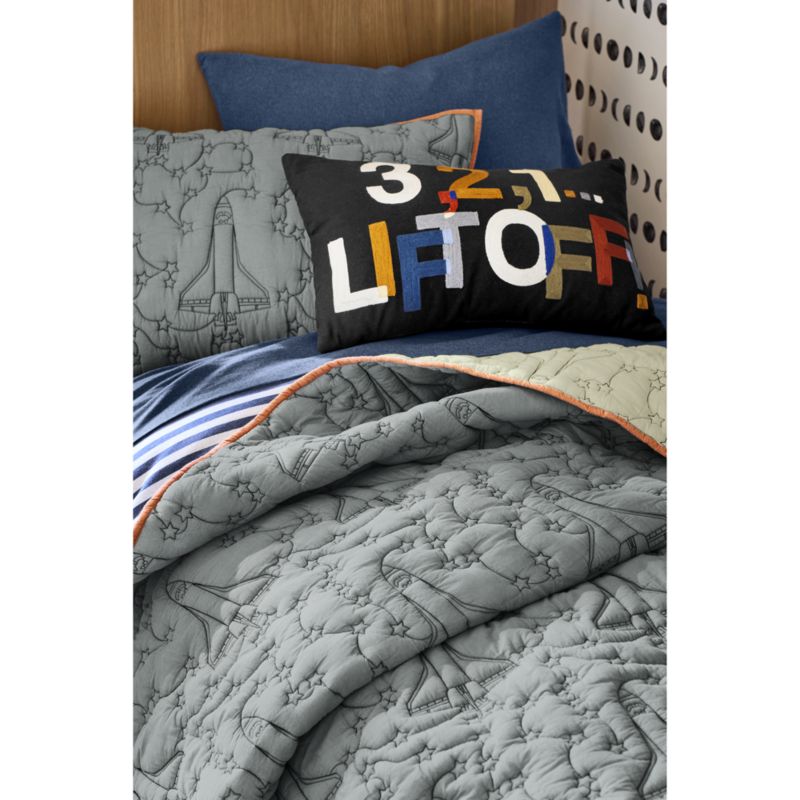 Smithsonian "321 Lift Off!" Embroidered Kids Throw Pillow - image 3 of 7