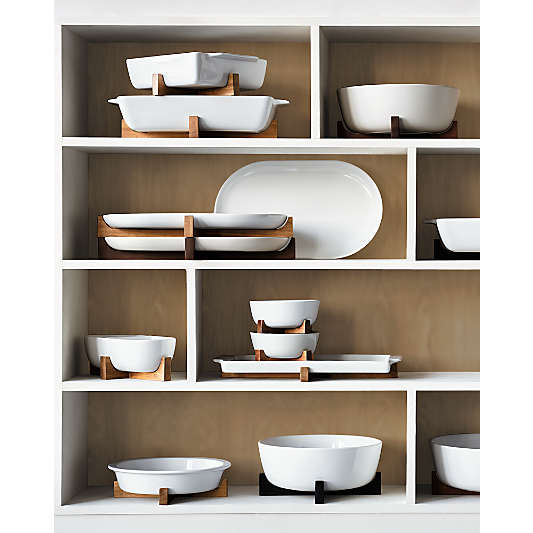 Oven-to-Table Ceramic Sheet Pan with Wood Stand