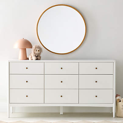 Hampshire 64" White Extra Wide 9-Drawer Kids Dresser