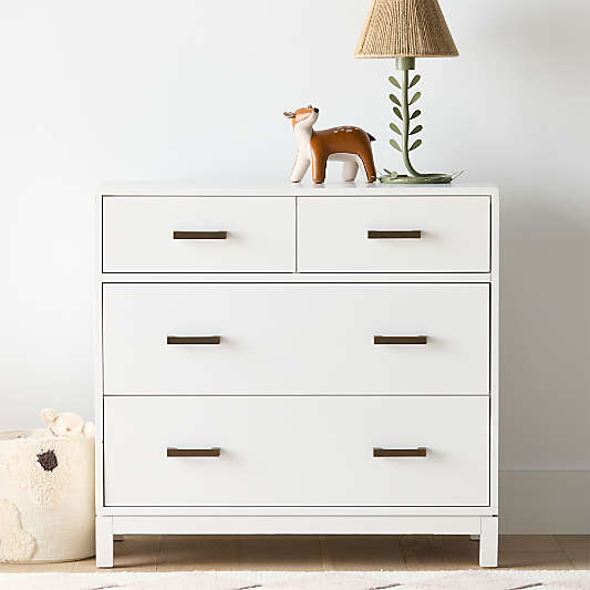 Parke 36" White Wood 4-Drawer Kids Dresser