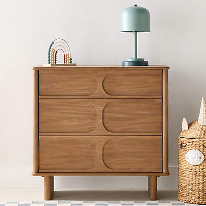 Wes 36" 3-Drawer Wood Kids Dresser