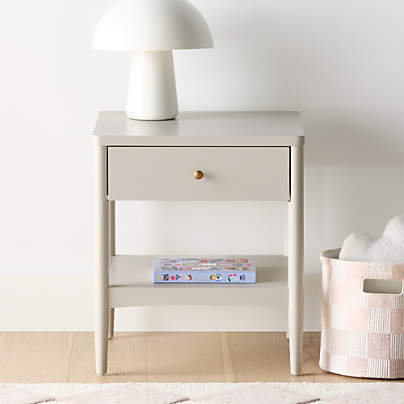 Hampshire 20" Cozy Grey Wood Kids Nightstand with Drawer