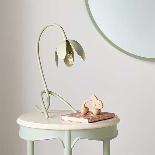 Bloom Sage Green Floral Kids Table Lamp