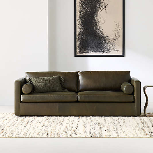 Aris Leather Sofa (74"-105")
