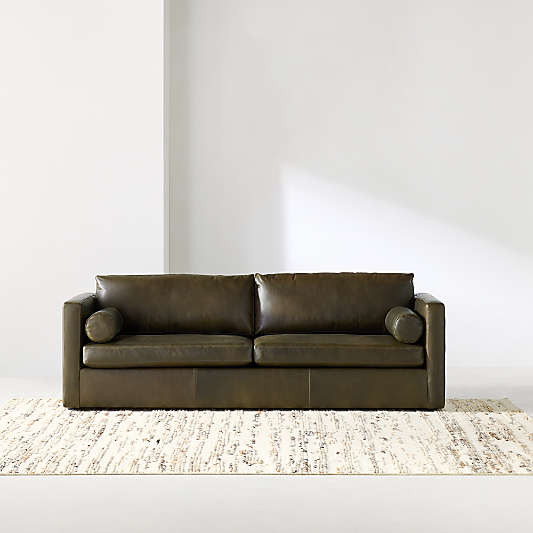 Aris Leather Sofa (74"-105")
