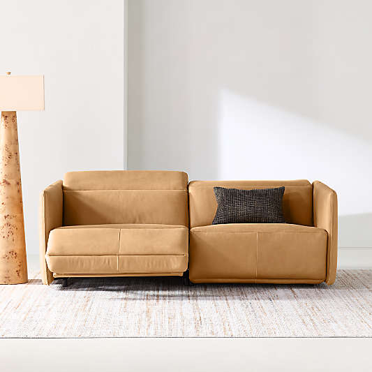 Leisure 84" Leather Power Recliner Sofa