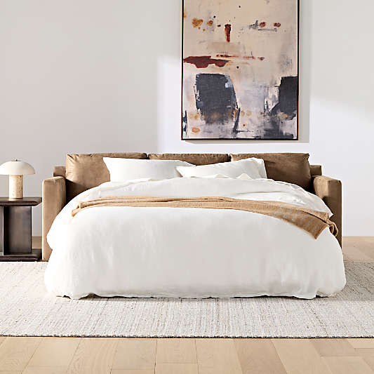 Barrett II Leather Track Arm Sleeper Sofa (71"-91")