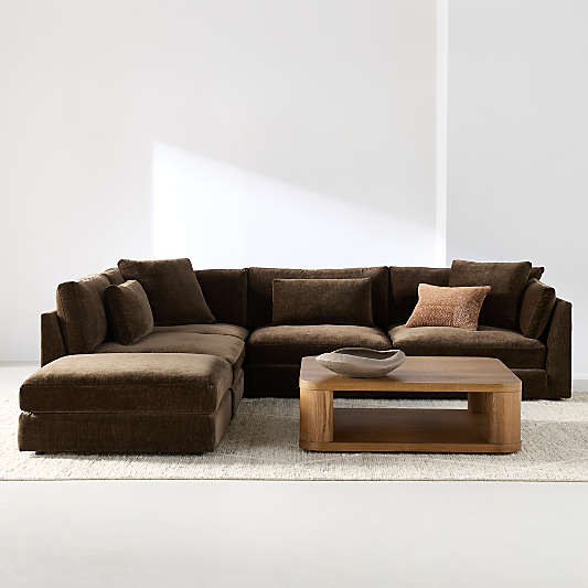 Oakhurst Brown Oak Wood 46" Square Coffee Table