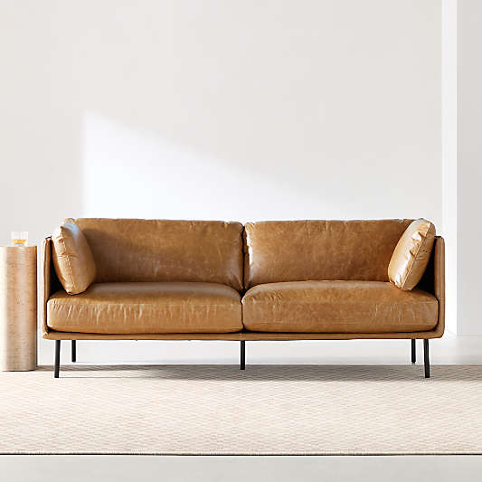 Wells Leather Sofa (72"-105")