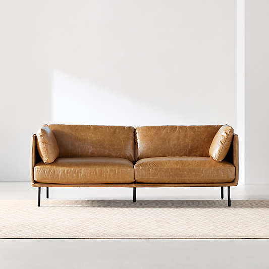 Wells Leather Sofa (73"-105")