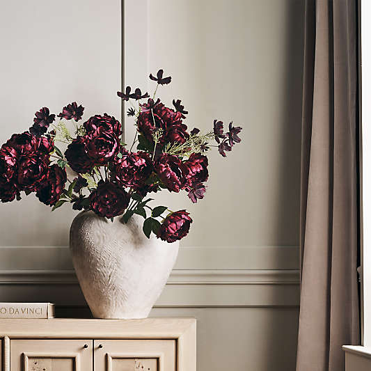 Faux Burgundy Peony Bunch