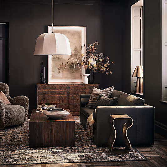 Aris Deep 88" Leather Sofa