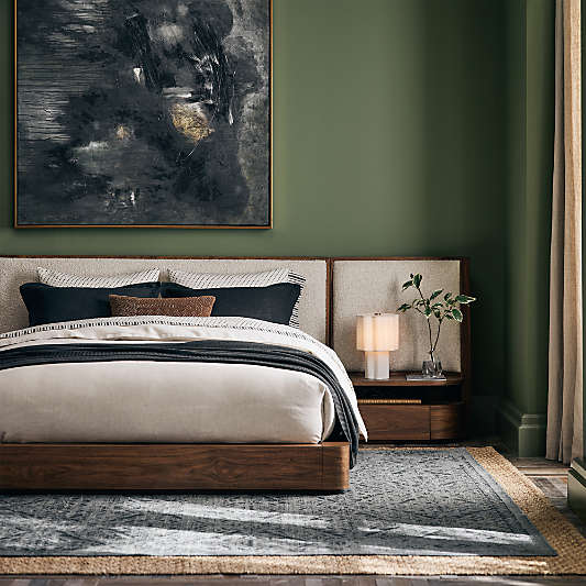 Ola Warm White Linen Mini Table Lamp 13"