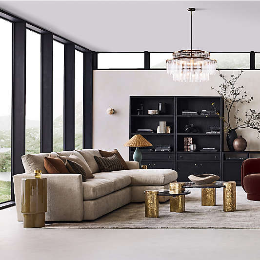 Lounge Deep 2-Piece Sectional Sofa with Chaise Lounge