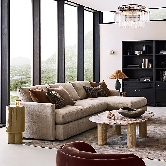 Lounge 2-Piece Sectional Sofa with Chaise Lounge